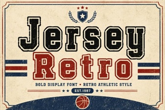 Jersey Retro Font – Bold Vintage Display Typeface for Creative Design