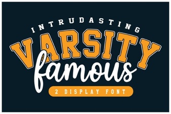 Varsity Famous Font: Bold Retro Athletic Typography