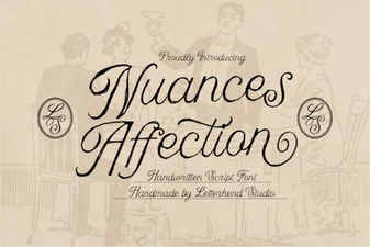Nuances Affection Script Font – Elegant Handwritten Typeface for Creative Projects