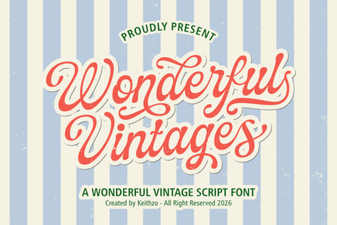 Wonderful Vintages Font – Elegant Script Font for Vintage Designs
